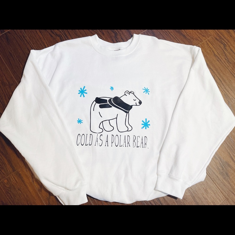 Christmas Handmade Polar Bear Sweatshirt